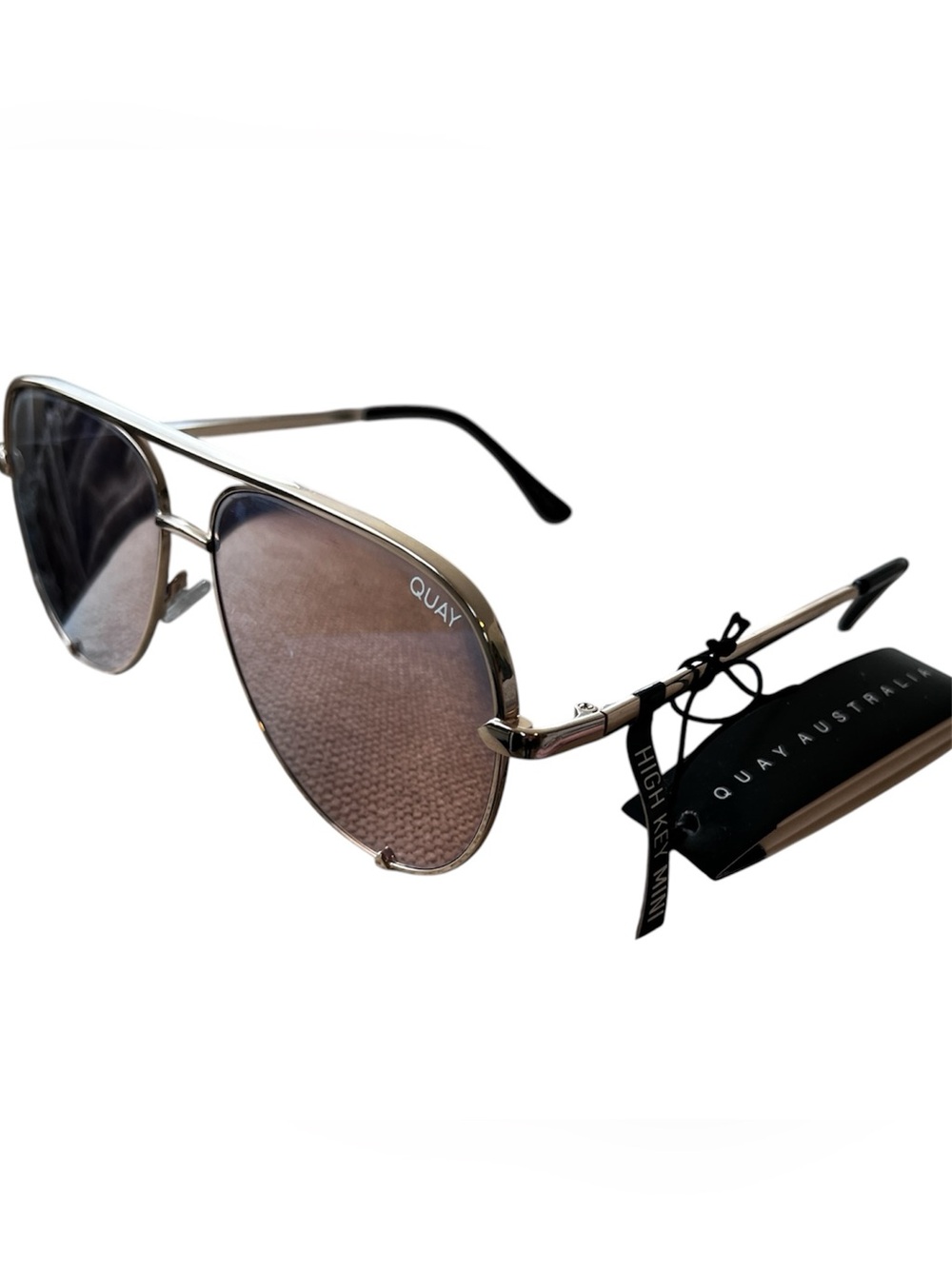 NWT! Quay Australia High Key Mini Gold Aviator Sunglasses